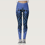 de tigre con azul derramado leggings (Voorkant)