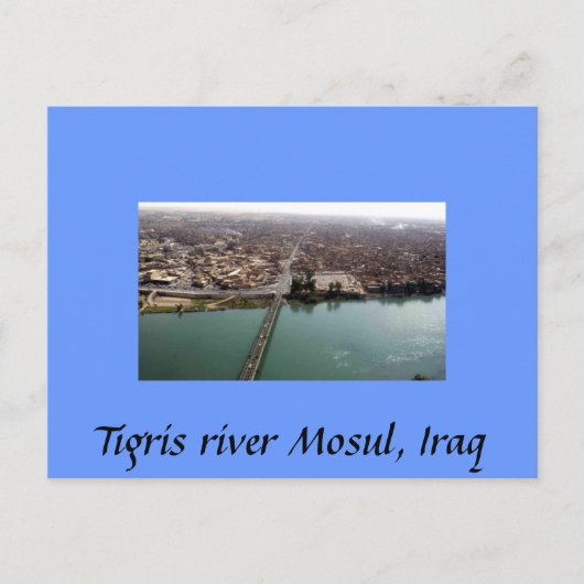 De Tigris Mosul, Irak Briefkaart (Voorkant)