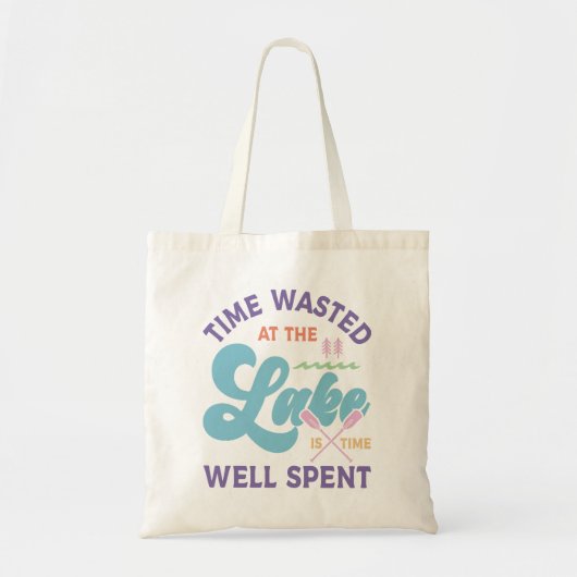 De tijd aan het meer is goed besteed tote bag (Voorkant)