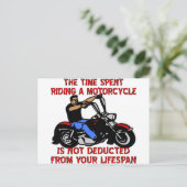 De tijd die een motorfiets rijdt wordt niet vermin briefkaart (Staand voorkant)