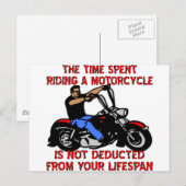 De tijd die een motorfiets rijdt wordt niet vermin briefkaart (Voorkant / Achterkant)