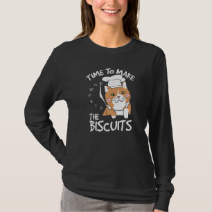 De tijd die het Kat nodig heeft om de koekjes rond T-shirt