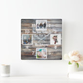 De tijd die je samen doorbrengt is een goed bested vierkante klok (Huis)