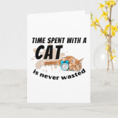 De tijd die met een kat wordt doorgebracht, is noo kaart (Gele Bloem)