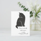 De tijd die met katten wordt besteed is nooit vers briefkaart (Staand voorkant)