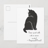 De tijd die met katten wordt besteed is nooit vers briefkaart (Voorkant / Achterkant)