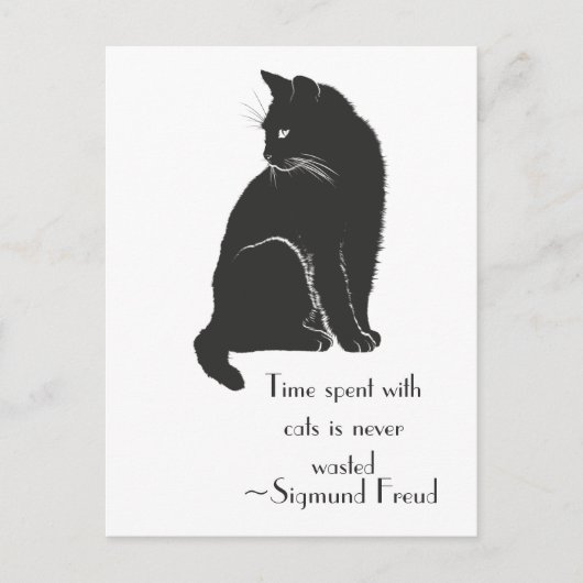 De tijd die met katten wordt besteed is nooit vers briefkaart (Voorkant)