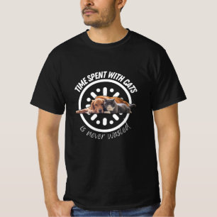 De tijd die met katten wordt doorgebracht is nooit t-shirt