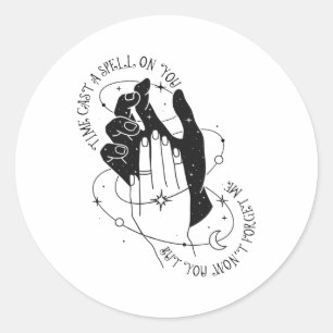 De tijd heeft je betoverd, maar je zult me niet ve ronde sticker