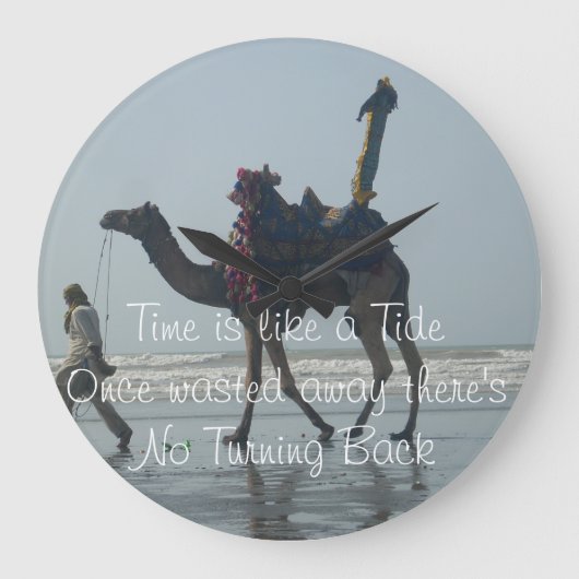 De tijd is als een getijde, als er ooit een verspi grote klok (Voorkant)