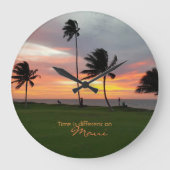 De tijd is anders op Maui Wall Clock Grote Klok (Voorkant)