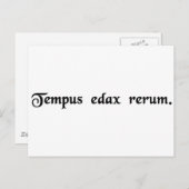 De tijd is de aanbidder van alles. briefkaart (Voorkant / Achterkant)