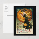 De tijd is gekomen om groeten bij Halloween Briefkaart (Voorkant / Achterkant)