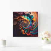 De tijd is helemaal in je hoofd vierkante klok (Huis)