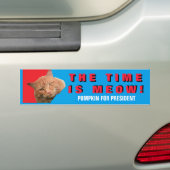 De tijd is mager! Rode blauwe pompoen voor Preside Bumpersticker (Op auto)