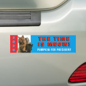De tijd is miauw! Majestic Pompoen voor President Bumpersticker (Op auto)