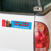 De tijd is miauw! Majestic Pompoen voor President Bumpersticker (Op Truck)