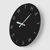 'De tijd is nu' minimale typografie Grote Klok (Hoek)