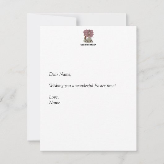 De tijd is om Pasen Flat Kaart (Achterkant)