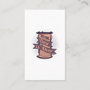 de tijd is voorbij visitekaartje
