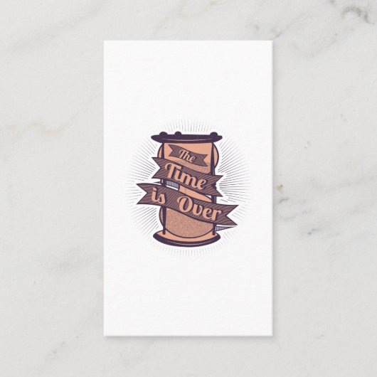 de tijd is voorbij visitekaartje (Voorkant)