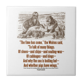 De tijd is voorbij Walrus Carpenter (een kijkglas) Tegeltje