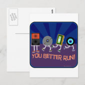 De tijd loopt door. Donkere stijl Briefkaart (Voorkant / Achterkant)