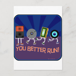 De tijd loopt door. Donkere stijl Briefkaart