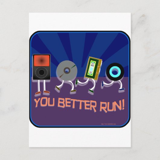 De tijd loopt door. Donkere stijl Briefkaart (Voorkant)