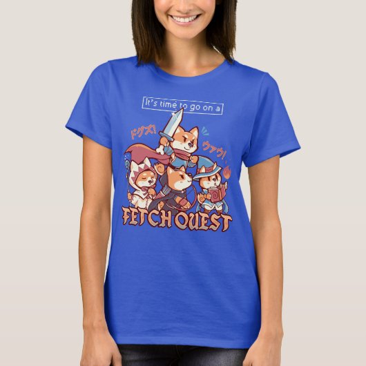 De tijd om op een Fetch Quest te gaan T-shirt (Voorkant)
