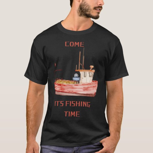 DE TIJD OM TE VISSEN T-SHIRT (Voorkant)