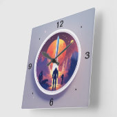 De tijd stopt niet met het gebruik ervan vierkante klok (Hoek)