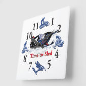 De tijd tot schuin - een koele sneeuwmobiele klok (Hoek)