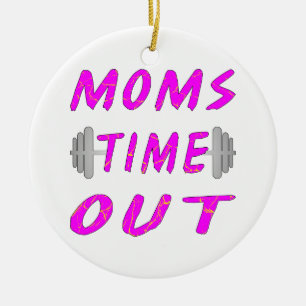 De Tijd uit Barbell van mamma's Keramisch Ornament