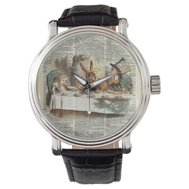 De tijd van Alice Morning Tea Horloge (Voorkant)