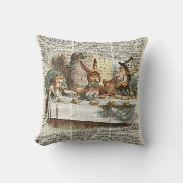 De tijd van Alice Morning Tea Kussen (Voorkant)
