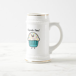 De Tijd van Cupcake met bestrooit zoet Bierpul