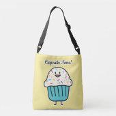 De Tijd van Cupcake met bestrooit zoet Crossbody Tas (Achterkant)