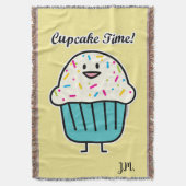 De Tijd van Cupcake met bestrooit zoet Deken (Voorkant Verticaal)