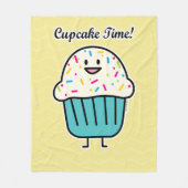 De Tijd van Cupcake met bestrooit zoet Fleece Deken (Voorkant)