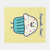 De Tijd van Cupcake met bestrooit zoet Fleece Deken (Voorkant (Horizontaal))
