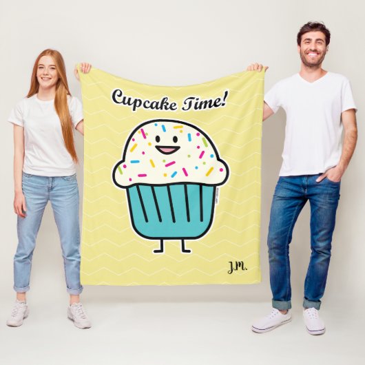 De Tijd van Cupcake met bestrooit zoet Fleece Deken (In situ)