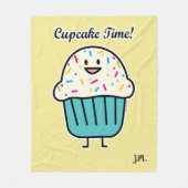 De Tijd van Cupcake met bestrooit zoet Fleece Deken (Voorkant)