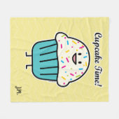 De Tijd van Cupcake met bestrooit zoet Fleece Deken (Voorkant (Horizontaal))