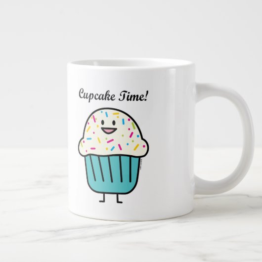 De Tijd van Cupcake met bestrooit zoet Grote Koffiekop (Rechts)