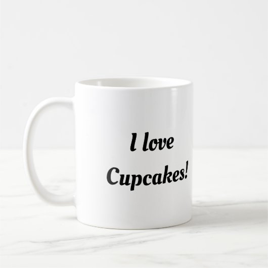 De Tijd van Cupcake met bestrooit zoet Koffiemok (Links)