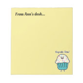 De Tijd van Cupcake met bestrooit zoet Notitieblok (Voorkant)