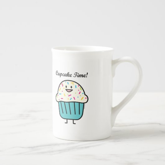 De Tijd van Cupcake met bestrooit zoet Porselein Kop (Rechts)
