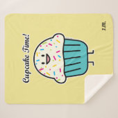 De Tijd van Cupcake met bestrooit zoet Sherpa Deken (Voorkant (horizontaal))