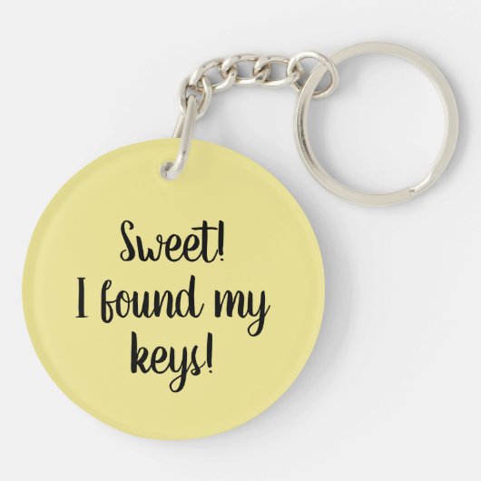 De Tijd van Cupcake met bestrooit zoet Sleutelhanger (Achterkant)